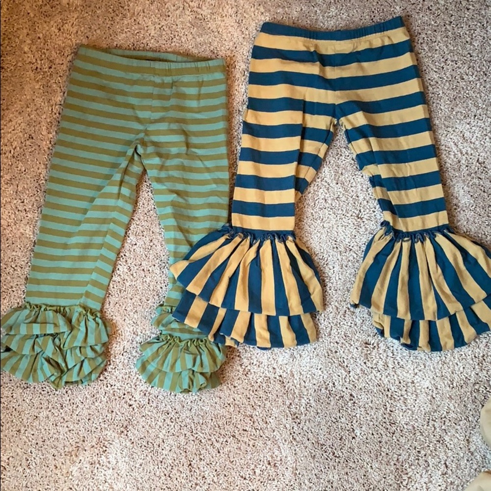 Mustard Pie Little girls striped flare pants